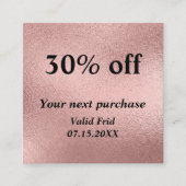 Gold Foil QR Code Loyalty Discount Cards für Beaut Rabattkarte (Vorderseite)