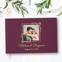 Gold Foil Rahmen für Burgundy Wedding