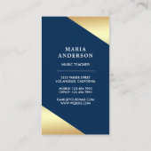 Gold Foil Rainbow Gitarre Dozentin Gitarrist Visitenkarte (Rückseite)