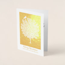 Gold Foil Raven Dekoriert Weihnachtsbaum