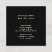 *~* Gold Foil Reiki Practitioner Master Symbol Quadratische Visitenkarte (Rückseite)
