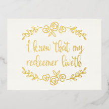 Gold Foil Religious Oaster Post Card