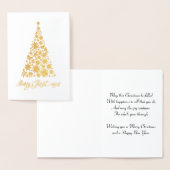Gold Foil Retro Weihnachtsbaum Grußkarte Folienkarte (Anzeige)