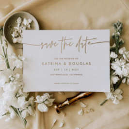Gold Foil Save the Date Wedding Announcement Card Folieneinladung