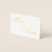 Gold Foil Save the Dates Folienkarte (Vorderseite)