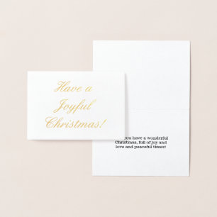 Gold Foil "Schöne Weihnachten!" Karte
