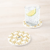 Gold Foil Scribble Circle Chic Moderne Untersetzer (Seite)