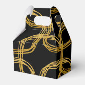 Gold Foil Scribble Circle Modern Gastgeschenk Boxe Geschenkschachtel (Rückseite)