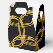 Gold Foil Scribble Circle Modern Gastgeschenk Boxe Geschenkschachtel (Geöffnet)