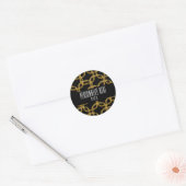 Gold Foil Scribble Circle Modern Glam Stickers (Umschlag)
