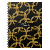 Gold Foil Scribble Circle Modern Notebook Journal Notizblock (Vorderseite)