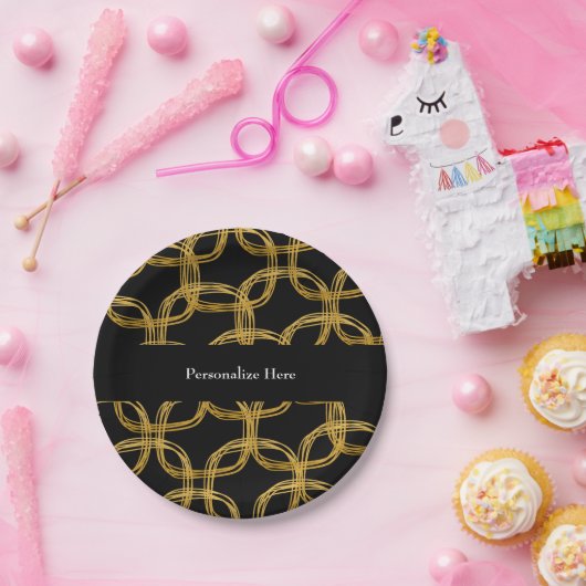 Gold Foil Scribble Circle Modern Party Teller (Party)
