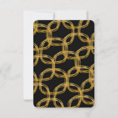Gold Foil Scribble Circle Modern RSVP Card Karte (Rückseite)