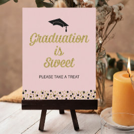 Gold Foil Script Abschluss ist Sweet Grad Sign Poster