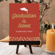 Gold Foil Script Abschluss ist Sweet Grad Sign