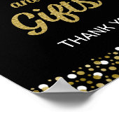 Gold Foil Script Confetti Karten und Geschenke Gra Poster (Ecke)