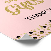 Gold Foil Script Confetti Karten und Geschenke Gra Poster (Ecke)