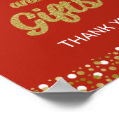 Gold Foil Script Confetti Karten und Geschenke Gra Poster (Ecke)