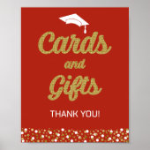 Gold Foil Script Confetti Karten und Geschenke Gra Poster (Vorne)