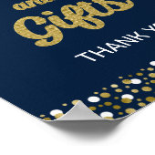 Gold Foil Script Confetti Karten und Geschenke Gra Poster (Ecke)