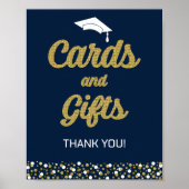 Gold Foil Script Confetti Karten und Geschenke Gra Poster (Vorne)