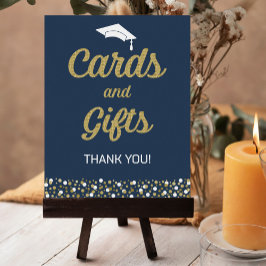 Gold Foil Script Confetti Karten und Geschenke Gra Poster