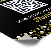 Gold Foil Script Confetti Tipp zum Graduate Sign Poster (Ecke)