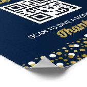 Gold Foil Script Confetti Tipp zum Graduate Sign Poster (Ecke)