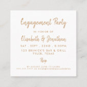 Gold Foil & Script Engagement Party Ticket Einladu (Vorderseite)