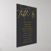 Gold Foil Script Framable Guest Names Tischnummer Foliendrucke (Ablage )
