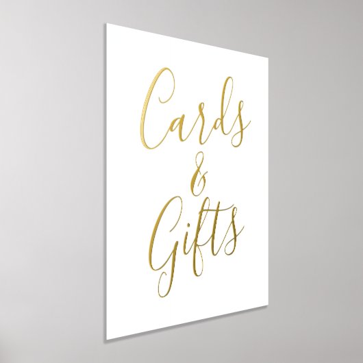 Gold Foil Script Hochzeitskarten und Geschenkzeich Foliendrucke (Ablage )