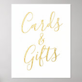 Gold Foil Script Hochzeitskarten und Geschenkzeich Foliendrucke (Vorderseite)