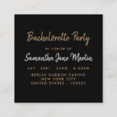 Gold Foil & Script Junggeselinnen-Abschied Ticket (Vorderseite)