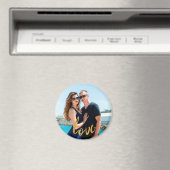 Gold Foil Script Liebe Personalisiert Foto Magnet (In Situ (Geschirrspüler))