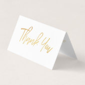 Gold Foil Script Logo Business Danke Karte (Vorderseite)