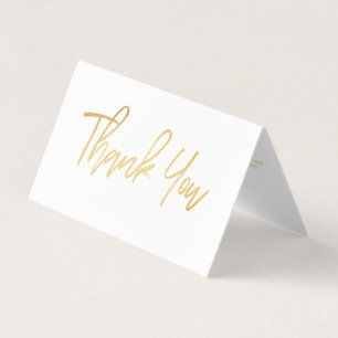 Gold Foil Script Logo Business Danke Karte