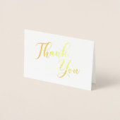 Gold Foil Script Thank You Folienkarte (Vorderseite)