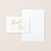 Gold Foil Script Thank You Folienkarte (Anzeige)