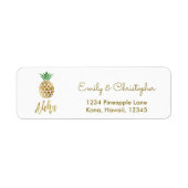 Gold Foil Script Wedding Aloha Pineaple (Vorne)