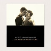 Gold Foil Script Wedding Foto Danke Karte (Innenseite Aufgefaltet)