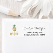 Gold Foil Script Wedding Mahalo Pineaple (Insitu)