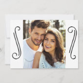 Gold Foil Script Wedding Save the Date Foto (Rückseite)