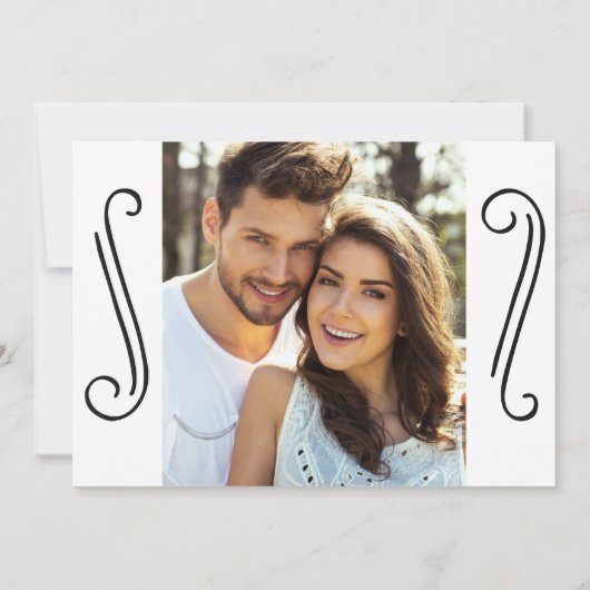 Gold Foil Script Wedding Save the Date Foto (Rückseite)