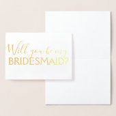 Gold Foil Script werden Sie meine Bridesmaid? Folienkarte (Anzeige)