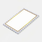 Gold Foil Silver Grau Zickzack Zigzag Muster Post-it Klebezettel (angewinkelt)