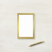 Gold Foil Silver Grau Zickzack Zigzag Muster Post-it Klebezettel (Auf Schreibtisch)