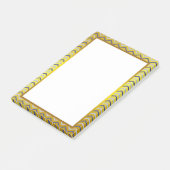Gold Foil Silver Grau Zickzack Zigzag Muster Post-it Klebezettel (angewinkelt)