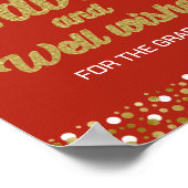 Gold Foil Skriptberatung und Gut wünscht Grad Sign Poster (Ecke)