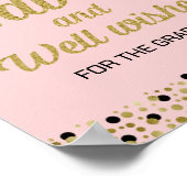 Gold Foil Skriptberatung und Gut wünscht Grad Sign Poster (Ecke)