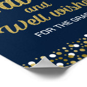 Gold Foil Skriptberatung und Gut wünscht Grad Sign Poster (Ecke)